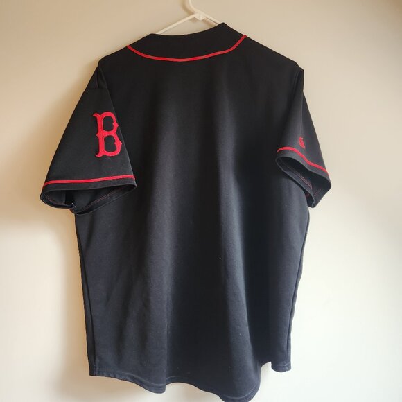 MLB Boston Red Sox Black Jersey L/XL 48 Majestic - Picture 6 of 10